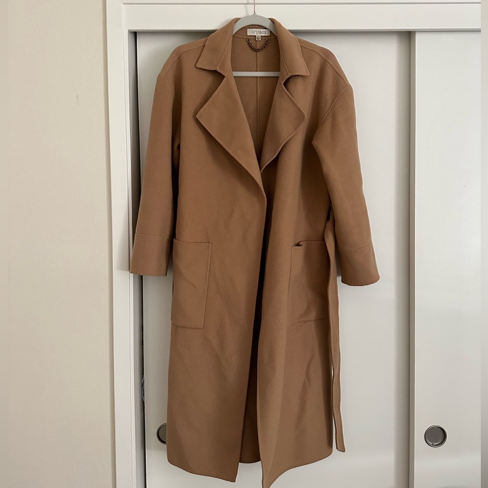 Intermix Wool Camel Coat